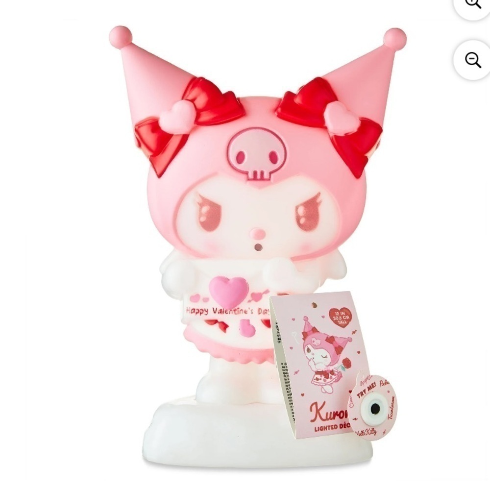 Hello Kitty Kuromi Happy Valentine’s Day Plastic Blow Mold Tabletop NEW Decor